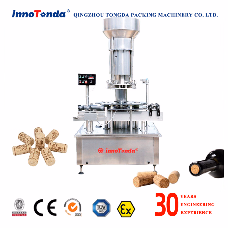 Fully Automatic 750ml Kiwi Cantaloupe Wine Juice Alcohol Olive Oil Vodka Whisky Perry Cordial Iodine Eiswein Cider Bottles Closing Machine