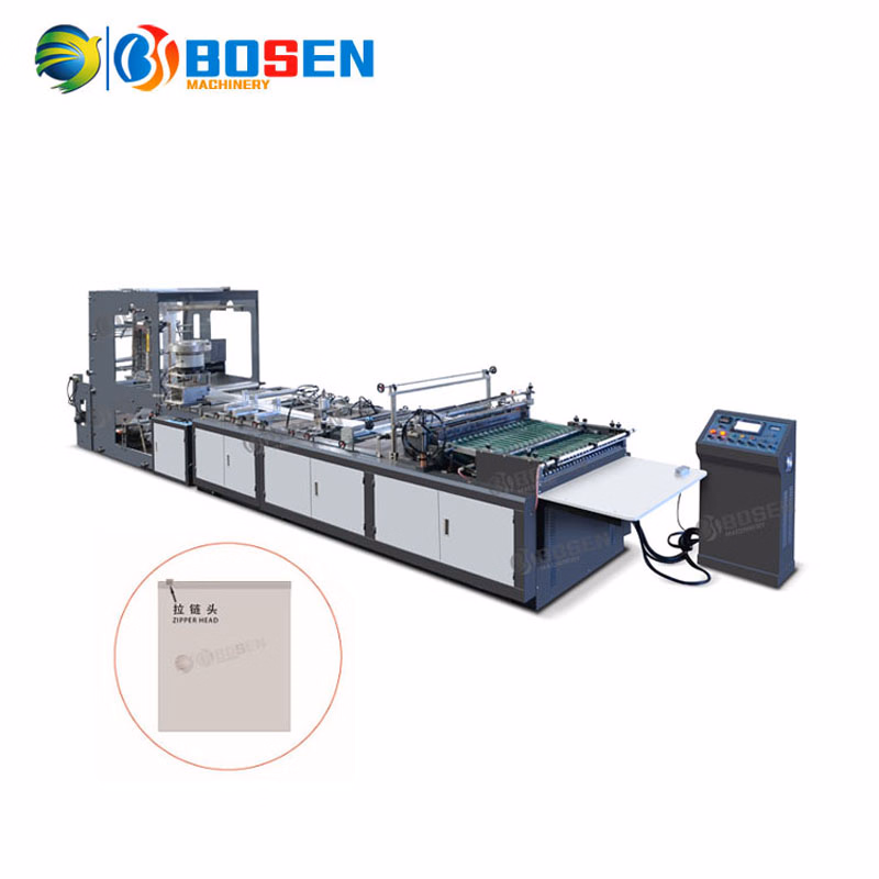 Fully Automatic LDPE CPE PE PP Ziplock Zipper Attach Auto Feeding Bag Making Machine