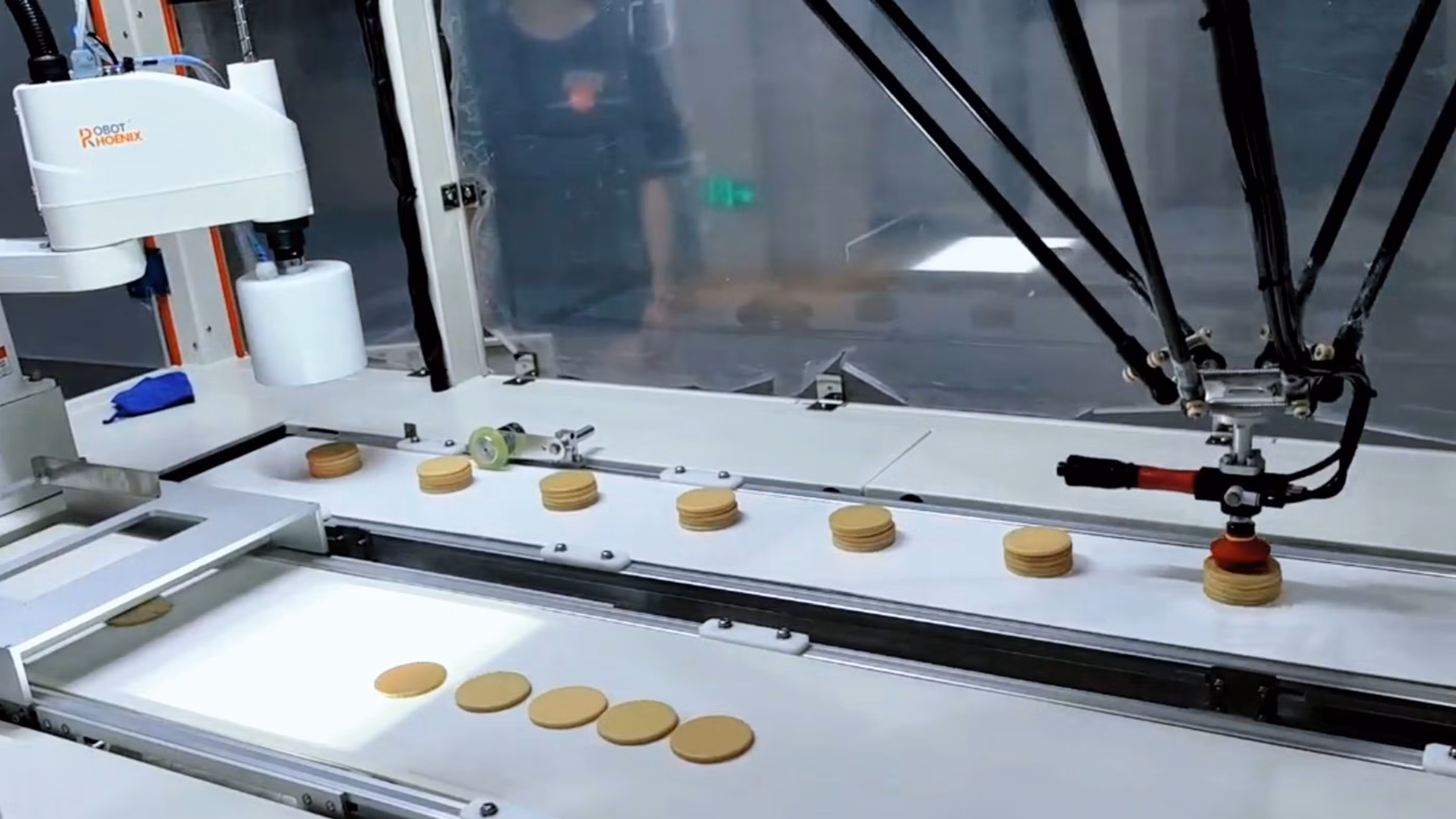 Food-Grade Automatic Gentle-Grip Biscuit Sorting Delta Robot Packaging Pastry Packing Line