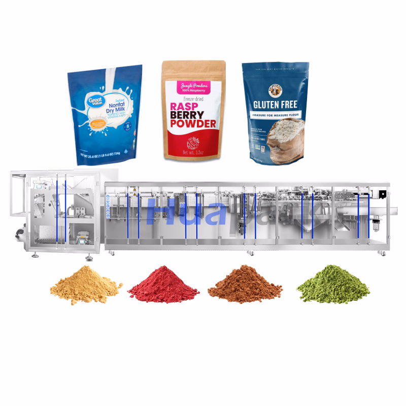 Horizontal Doypack Standup Standing Zipper Pouch Powder Granules Pet Food Packaging Machine