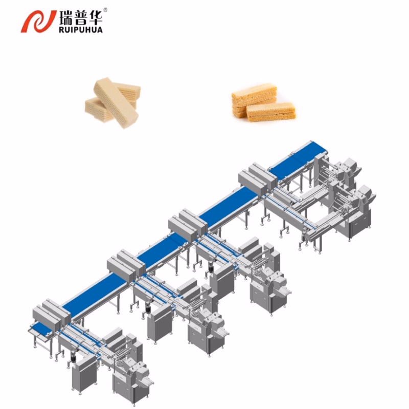 Customized Automatic Wafer Biscuit Packaging Line Chocolate Cake Bar Cookie Feeding Sorting Production Line