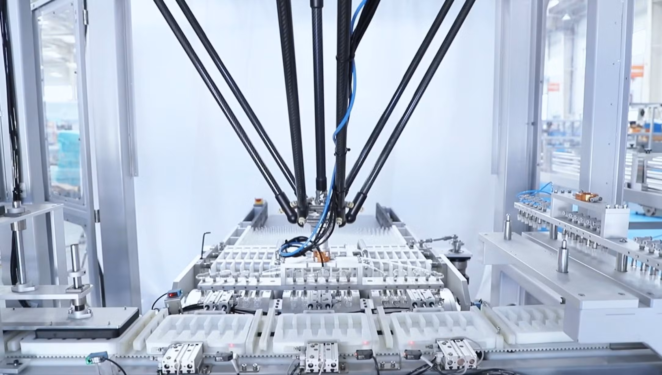 6 Axes High Productivity Processing Automatic Electric Delta Robot Packing Machine Packaging Line