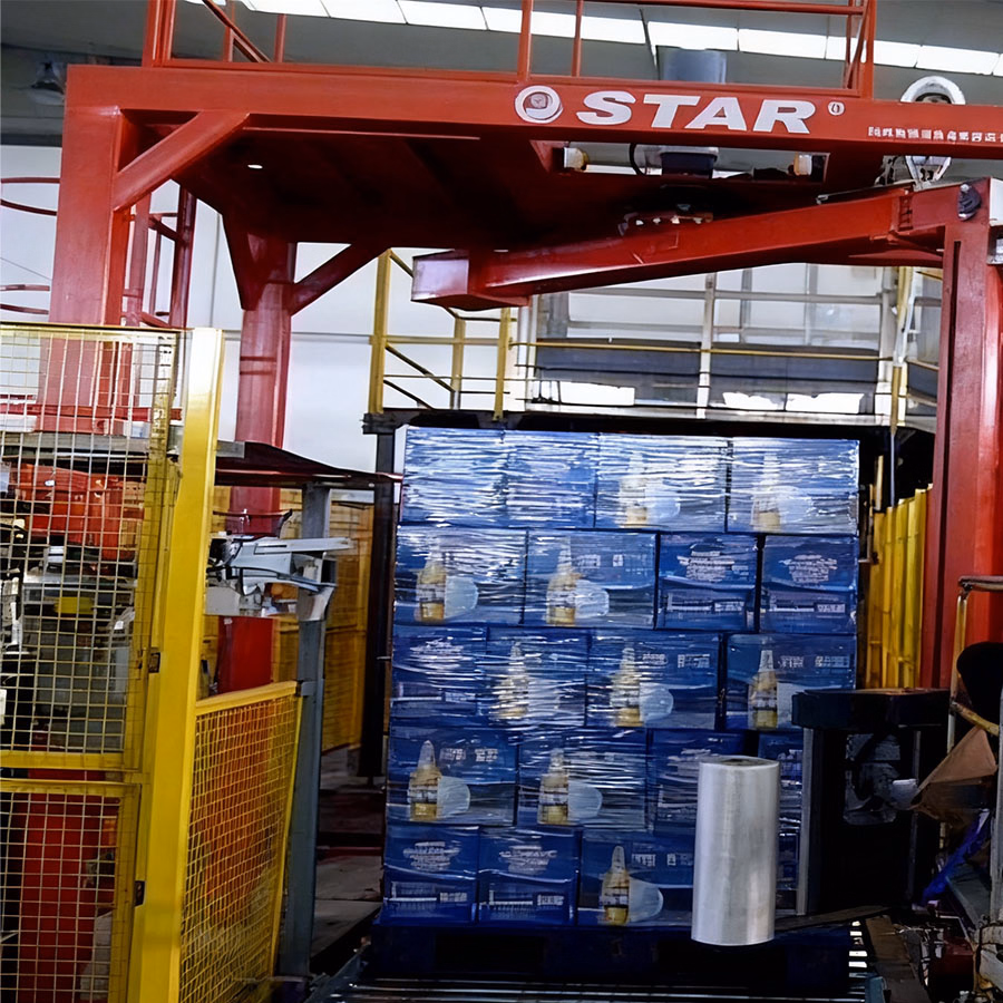 Fully Automatic Box Wrapping Machine for Beverage