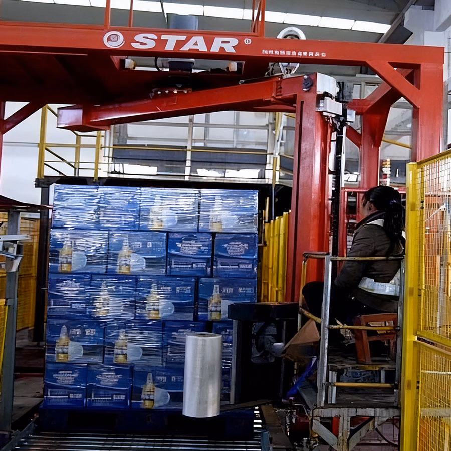 Modernization Gantry-Type Rack Steel Structure Box Wrapping Machine