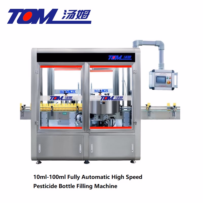 10ml-100ml Fully Automatic High Speed Pesticide Bottle Capping Packing and Filling Machine