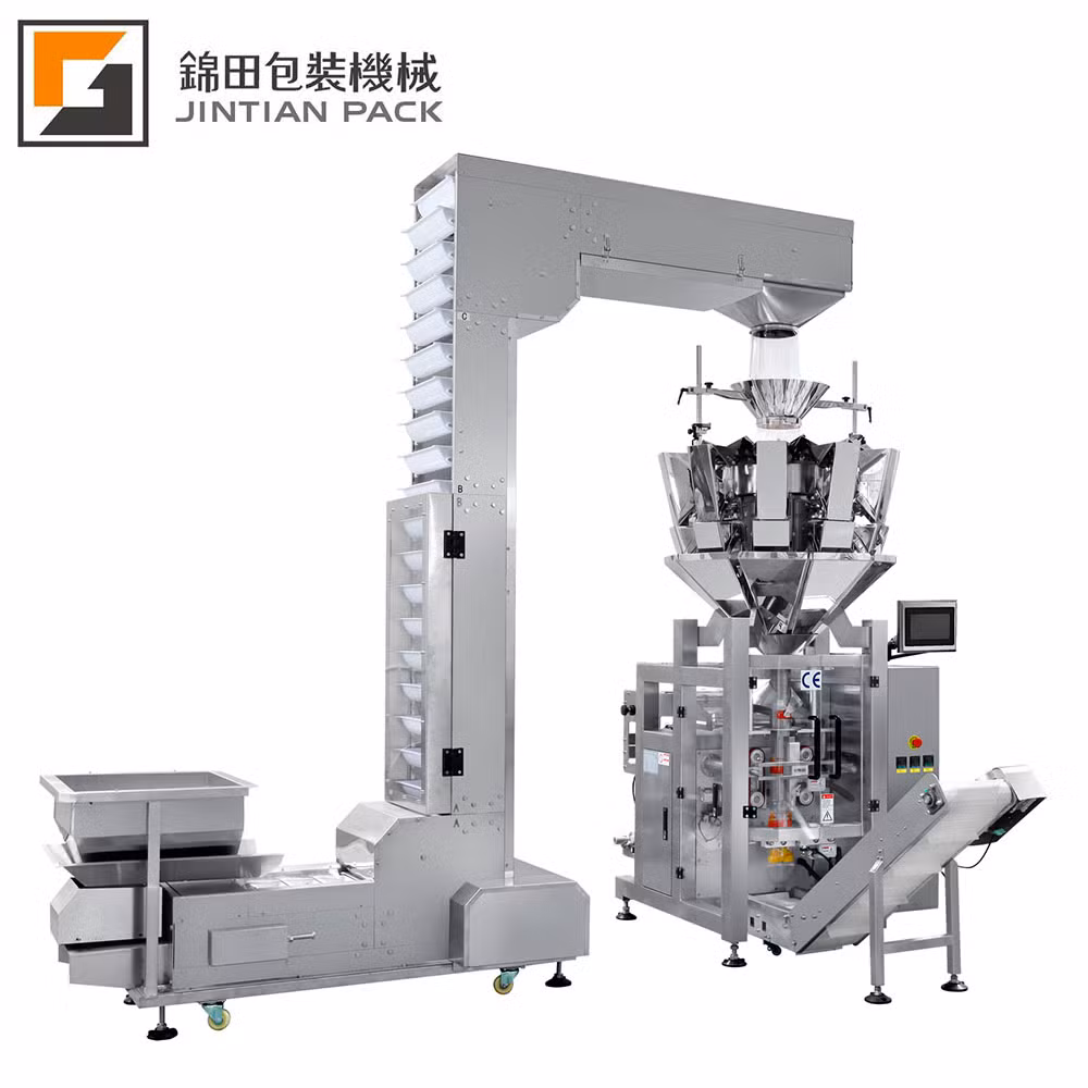 Automatic Multihead Weighing Packing Frozen Food, Coffee Beans, Salt Candy Sealing Food Packing Machine