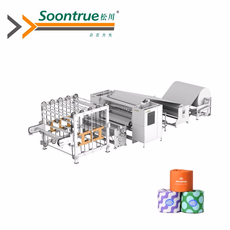 Full Automatic Roll Cutting Making Machine Designed for Toilet Paper and Kitchen Towel Rewinding Lines Toilet Paper Roll Making Machine