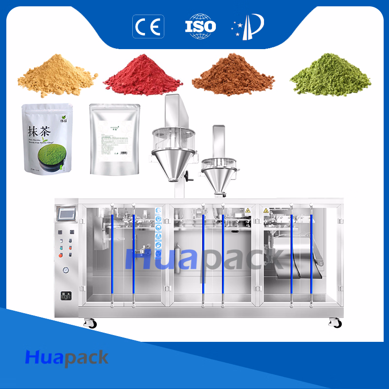 Horizontal Premade Stand up Bag Pouch Doypack Coffee Fruit Chili Powder Auger Filling Sealing Packing Machine