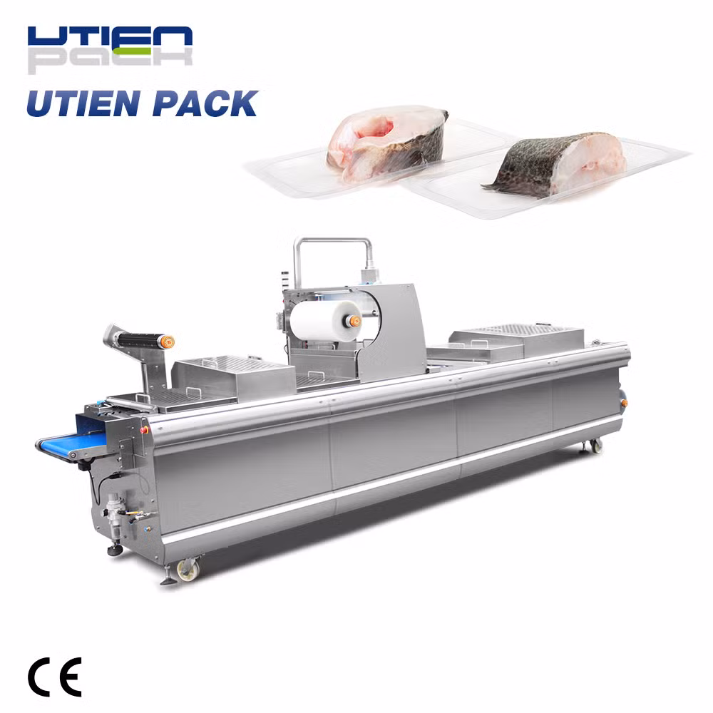 Wide Application Auto Seafood Vacuum Skin Packaging Machine for Beef, Steak with Double Food Shelf Time