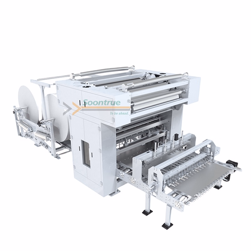 Automatic Household Paper Production Line - Paper Bottom Pull Forming Machine and Hanging Facial Tissue Packaging Machine