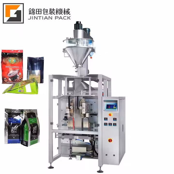 Factory Price 4 Edges Sealing Standing Pouch Fully Automatic Milk Powder Flour Coffee Powder Dry Yeast Food Packing Machinery
