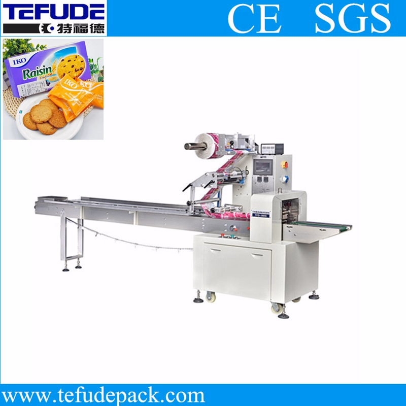 Baking Equipment Horizontal Pancake Packaging Equipment Biscuit Flow Pillow Packing Machine