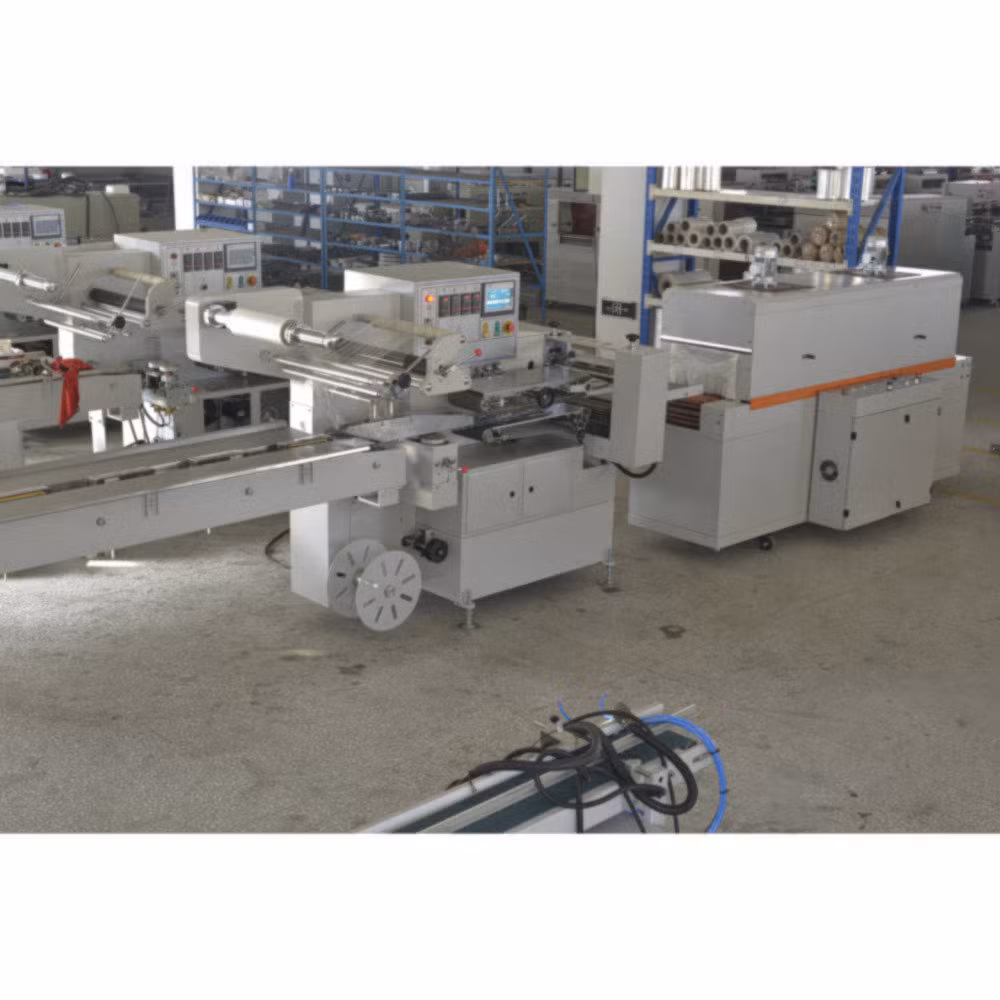 Quick Changeover Design Fs-590 Flow Pack Carbon Steel Automatic Packaging Shrink Wrap Machine