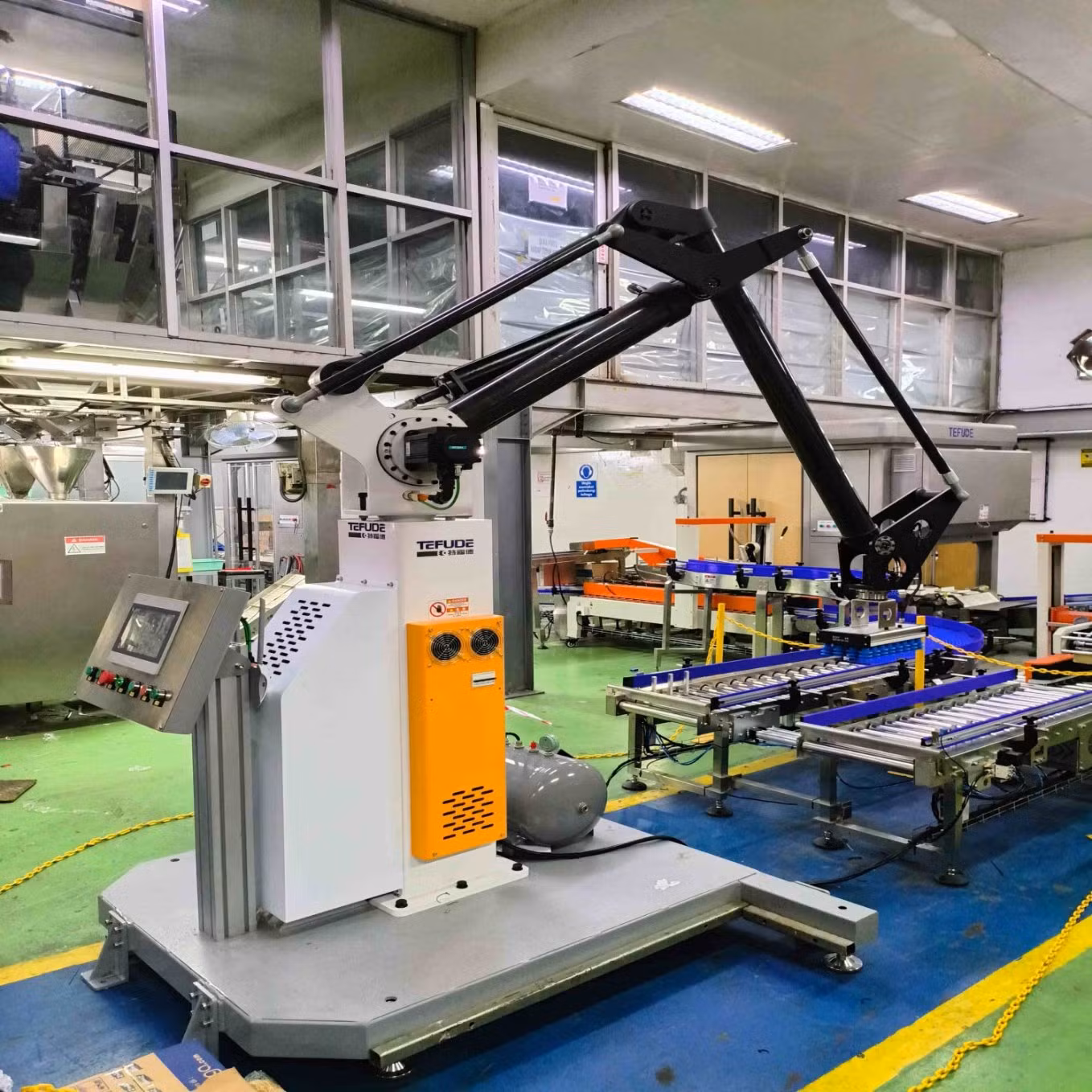 Safe Electric Multipurpose Low-Cost Maintenance Stacking Robot with Remote Monitoring