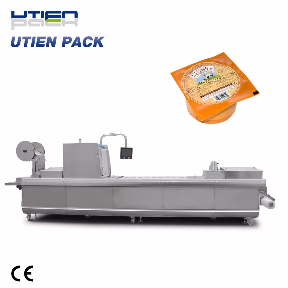 Cheese Automatic Thermoforming Vacuum Packaging Machine with Auto Filling