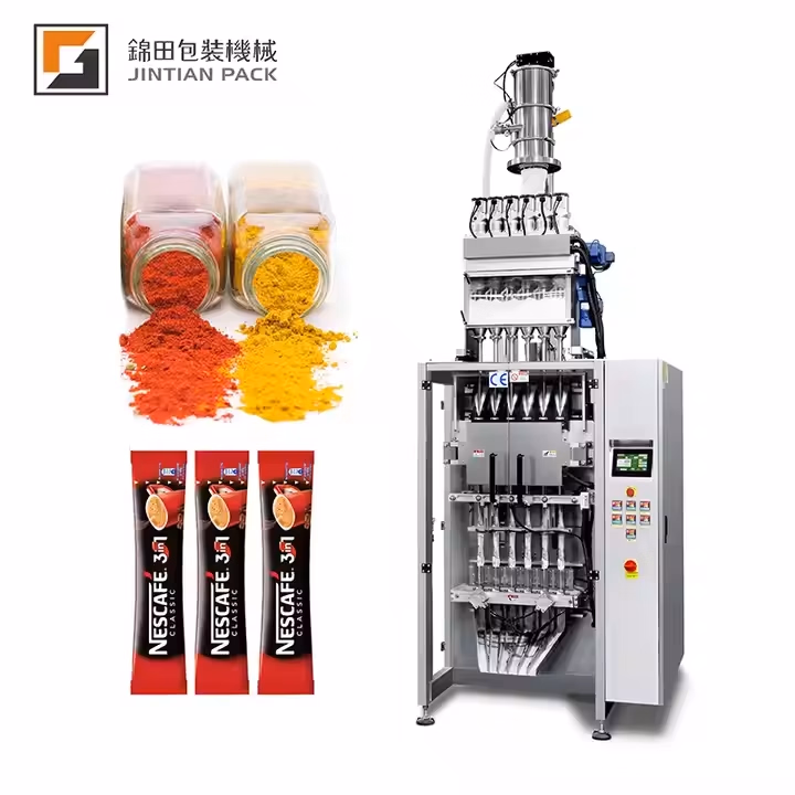 Multi-Function Automatic 4 Track 6 Track Multi-Lanes Granule Coffee Milk Tea Powder Sachet Packaging Machine