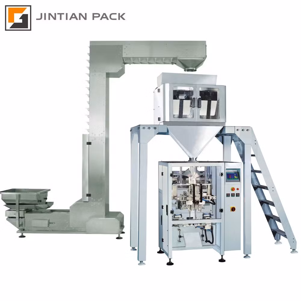 Automatic 4 Head Linear Weigher Filling Sealing Coffee Bean Packaging Machine