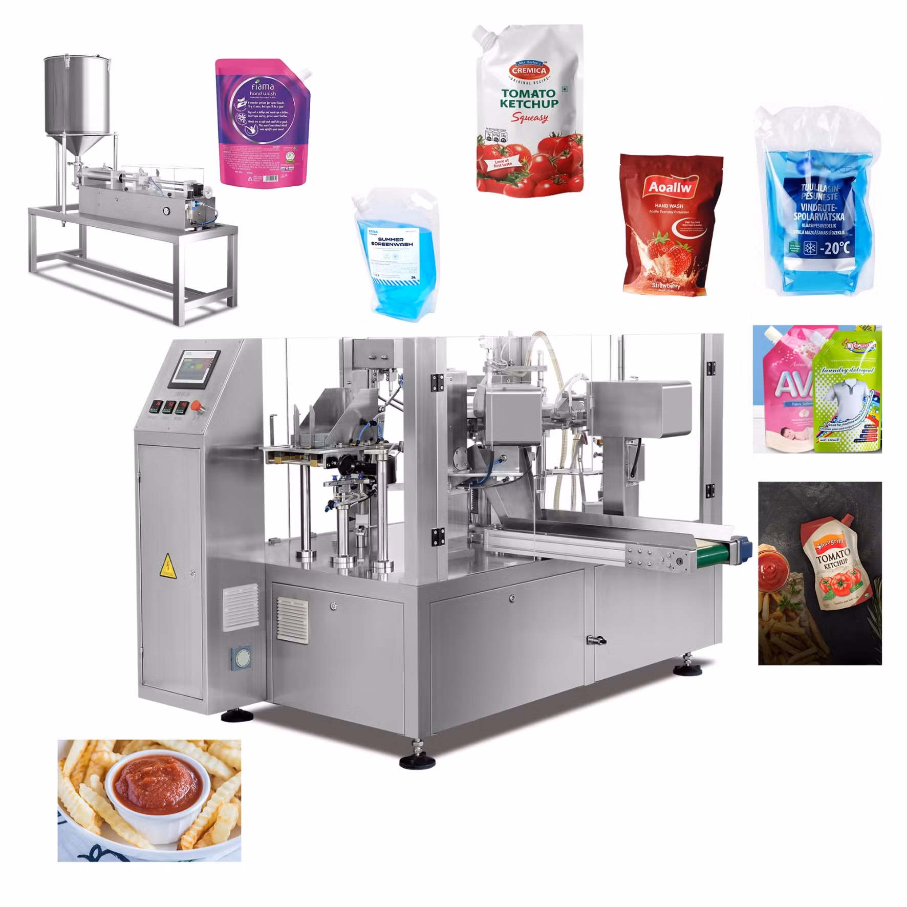 Rotary Pouch Olive Oil Dressing Sealing Machine