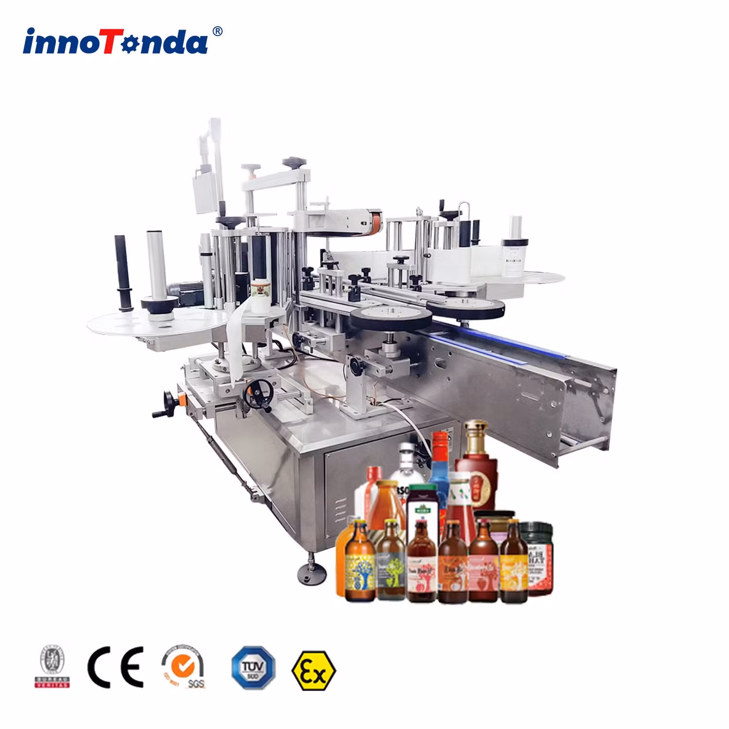 Fully Automatic Labeling Machine for Glass Wine Bottles