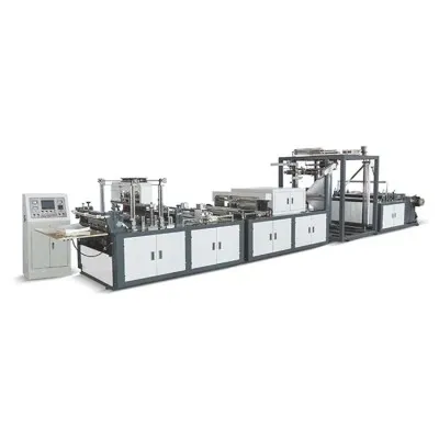 Automatic Non Woven T-Shirt Bag Making Machine 18-90MM Thickness#40-90 Pcs/Min T Shirt Bag Making Machine 1200mm 18-90mm