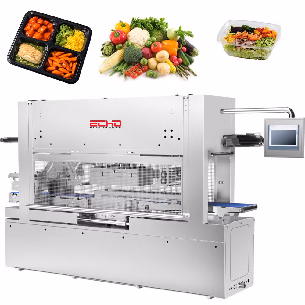 Automatic Nitrogen Map Tray Sealing Packing Machines for Fresh Fruit and Vegetables