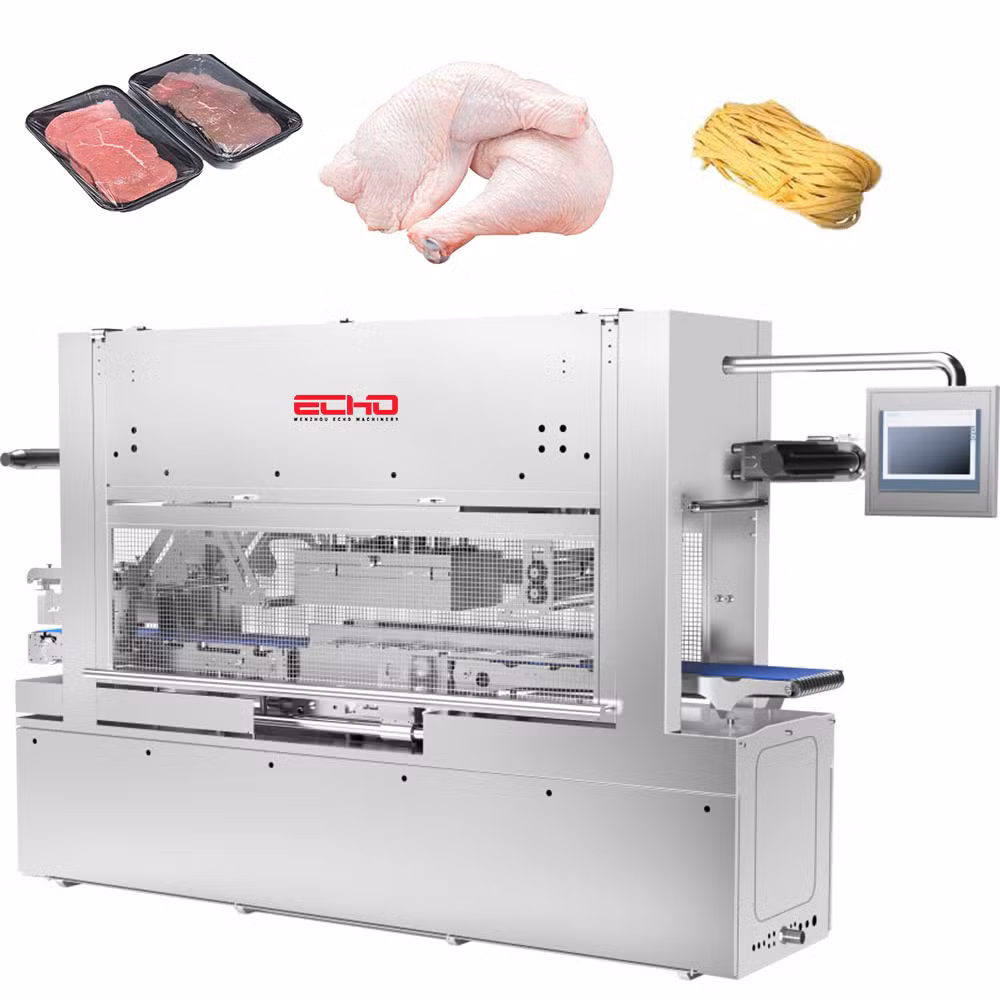 Automatic Map Food Tray Packing Machines for Vegetables, Fruits, Pasta