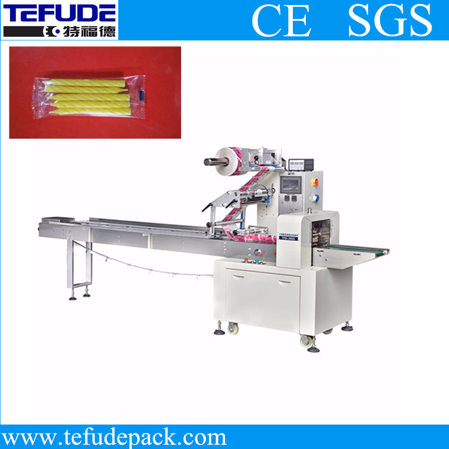 Automatic Birthday Color Candle Wrapping Machine Flow Wrapper