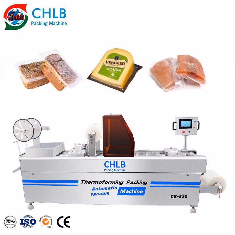 Full Automatic Small Vacuum Thermoforming Packaging Packing Machine for Meat Fish Frozen Food