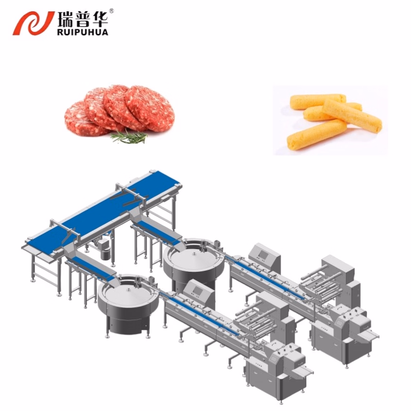 Meat Pie Energy Bar Chocolate Egg Roll Auto Feeder Rotary Disc Flow Packing Packaging Production Line