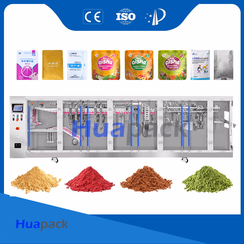 Automatic Horizontal Three Four Sides Sealing Sachet Form Filling Sealing Packing Machine for Powder