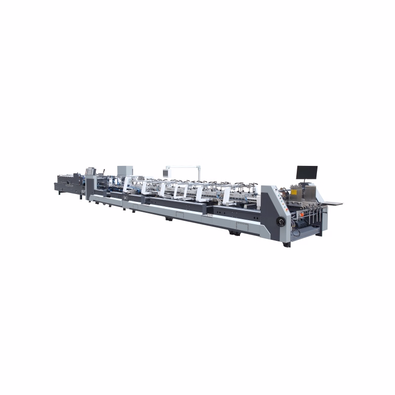 High Speed Automatic 4 Corners Folder Gluer with Pre-Folded Hooked Bottom