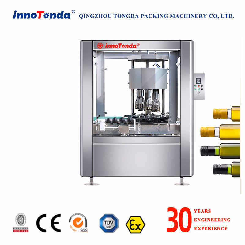 Automatic Water Wine Liquid Capping Seaming Seamer Aluminum Cap Glass Bottle Cap Sealing Machine