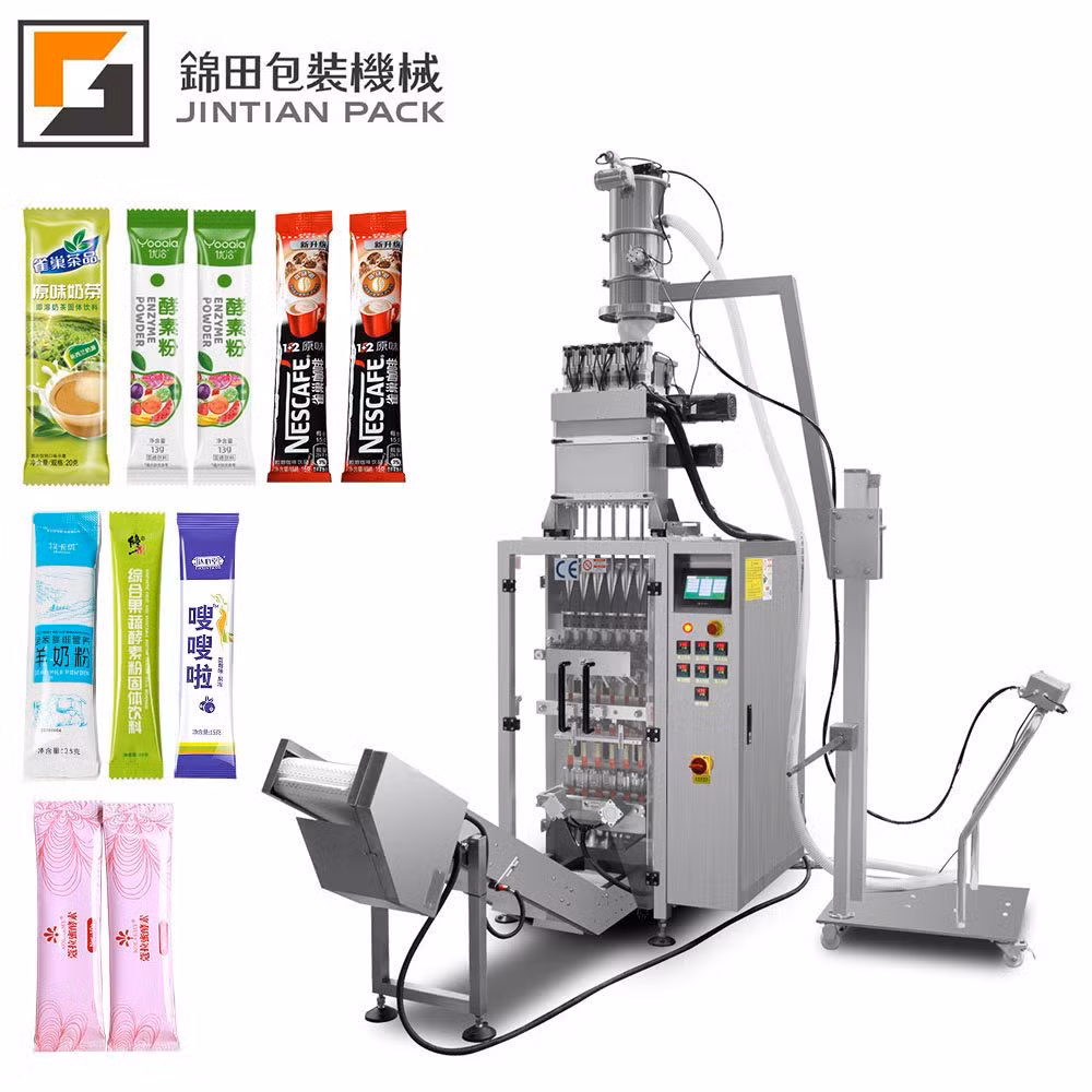 Multi-Function Automatic 4 Lane 6 Lane Multi-Lanes Spice Coffee Milk Tea Powder Sachet Packaging Machine