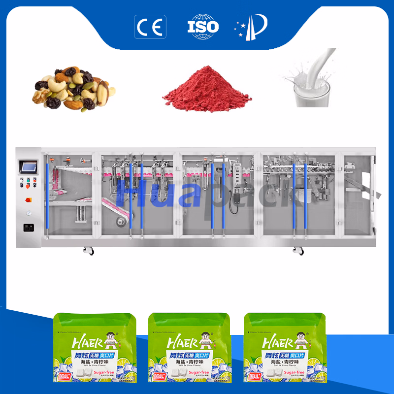 Automatic Flat Sachet Easy Tear Pouch Handing Hole Bag Packing Machine for Powder Liquid Granule