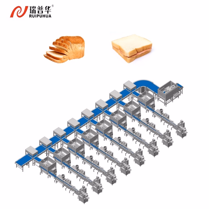 Bread Bun Loaf Bread Toast Packet-Bread Burger Slicing Packaging Production Line for Bakery Use
