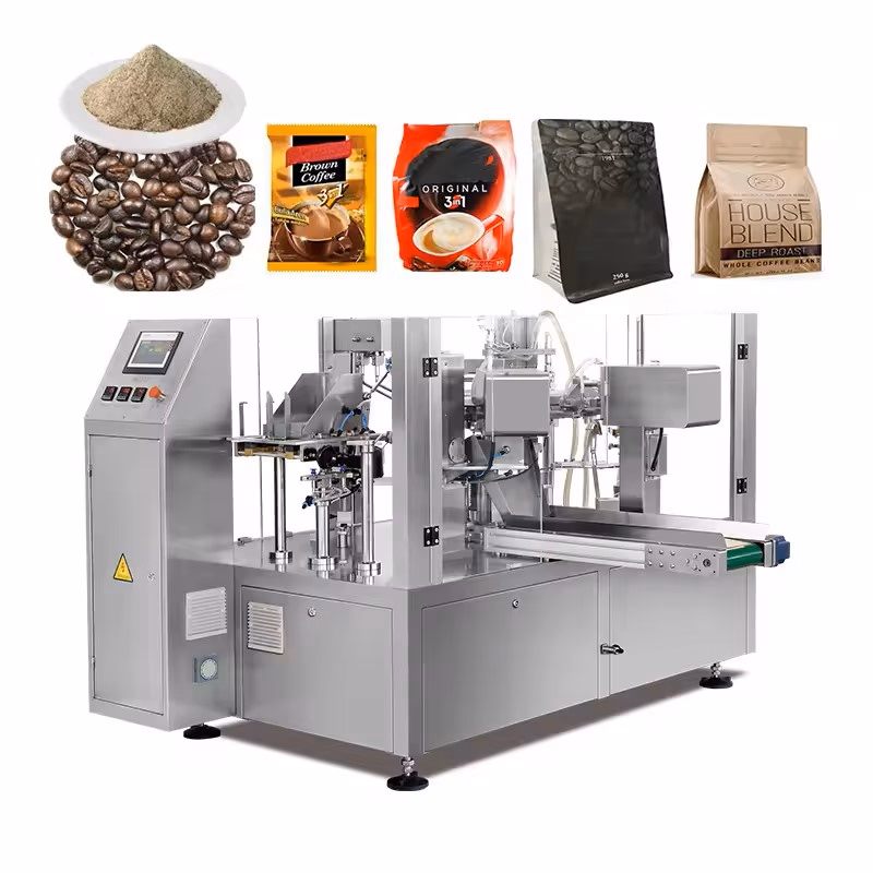 Factory Price Multi-Function Customizable Doypack Rotary Packing Machine for Coffee Bean