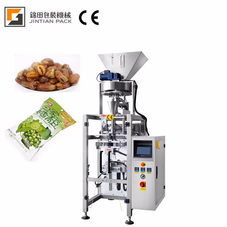Nuts Rice Chips Sugar Grain Oatmeal Beans Gusset Bag Vertical Packing Machine