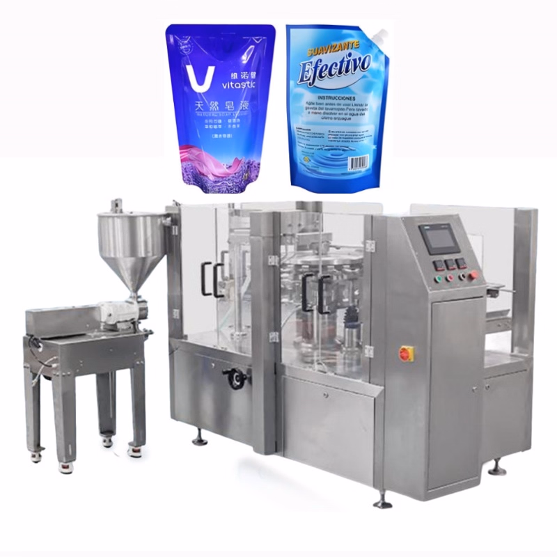 Automatic Bag Liquid Filling Sealing Packaging Packing Machine Machinery for Softener, Shampoo, Shower Gel, Laundry Detergent, Oil, Salad Dressing, Tomato Sauce