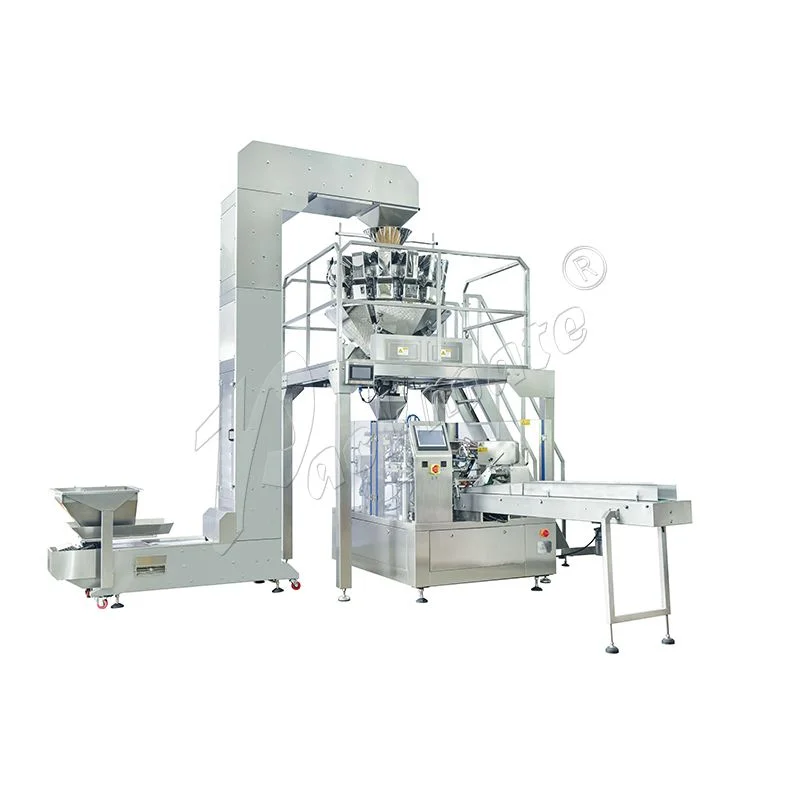 Fully compatible Multi-heads Combination Weighing and Packaging Integrated Packaging Production Line | Packmate Machinery