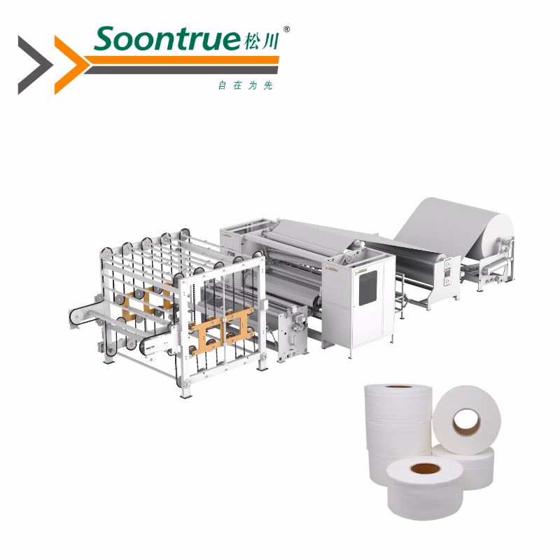 Efficient Toilet Paper and Kitchen Towel Rewinder with Making Cutting Machine Functionality Toilet Paper Roll Making Machine
