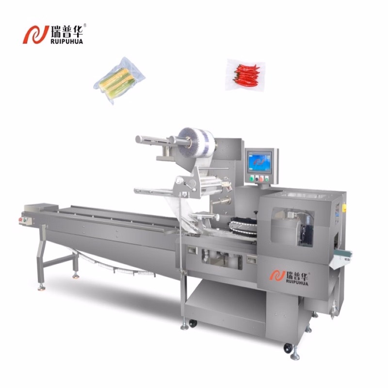 Automatic Flow-Wrap Packing Machine for Lettuce Vegetables Dehydrated Fruits Vacuum Packaging