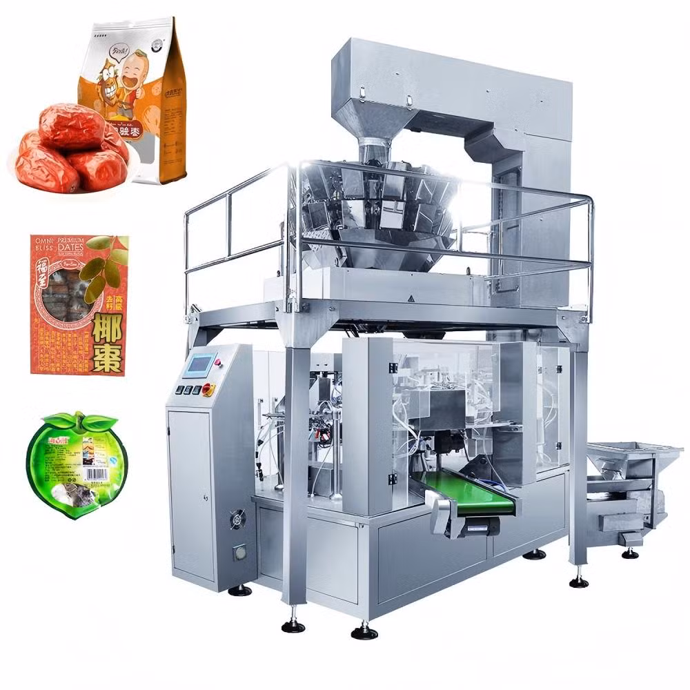 Factory Flat Pouch Automatic Nitrogen Filling Rotary Packaging Machine for Food Products