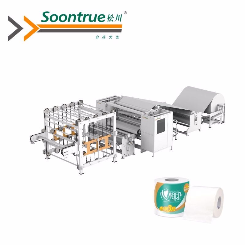 Professional Making Cutting Machine for Toilet Paper and Kitchen Towel Rewinding Production Process Toilet Paper Roll Making Machine