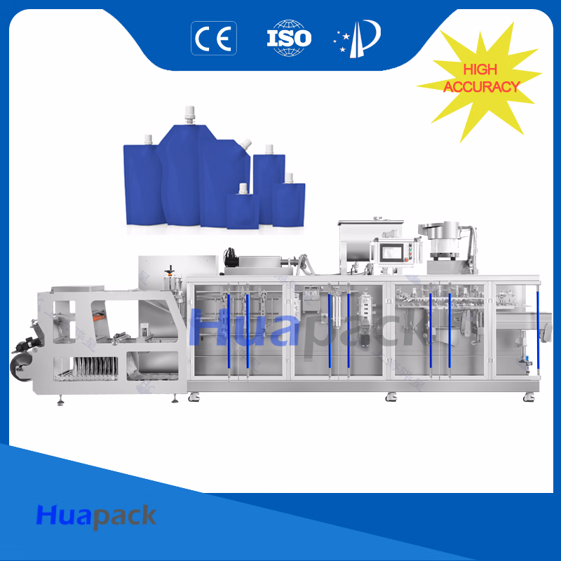 Automatic Liquid Juice Roll Stock Top Spout Doypack Standing Pouch Packing Machine