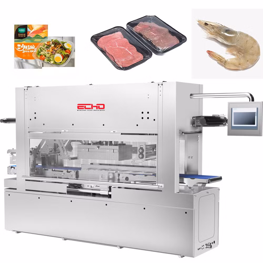 Factory Price Automatic Map Tray Sealing Packing Machines for Seafood, Meat