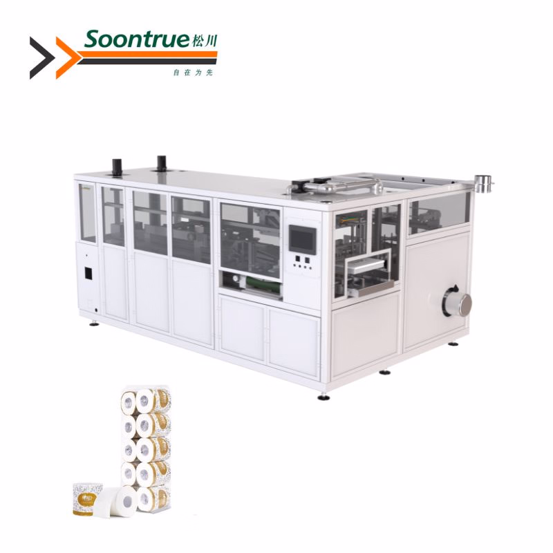 Full Automatic Double Pusher Facial /Roll/Napkin Tissue Paper Machine with Automatic Bundling Packing Support