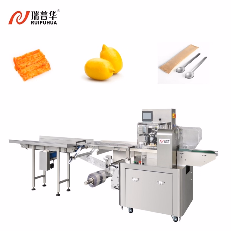 Horizontal Food Packing Machine Spicy Strips Fruit Vegetable Bar Soft Jelly Sweet Candy Packaging Flow Pack Machine