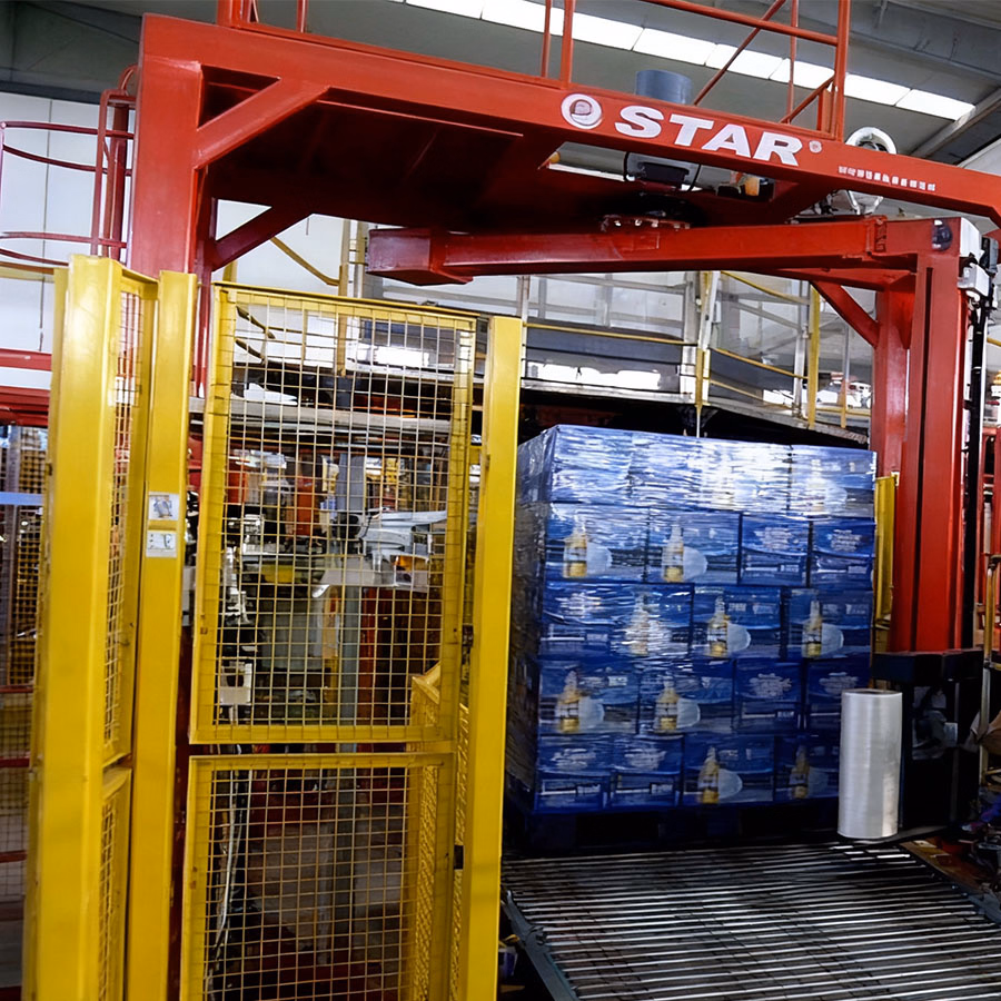 Durable Gantry-Type Rack Steel Structure Box Wrapping Machine