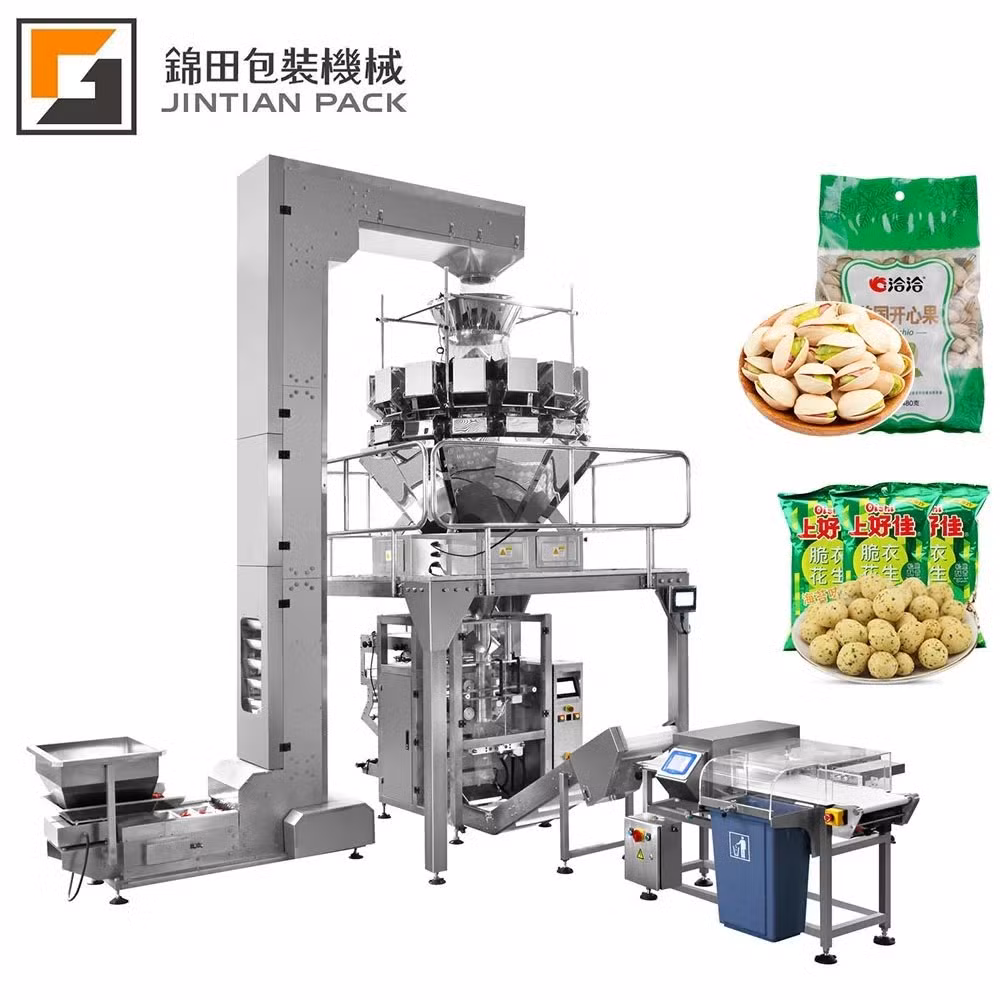 Multihead Weigher Granule Nuts Packaging Machine Automatic 4-Side Sealing Doypack Stand-up Pouch Packing