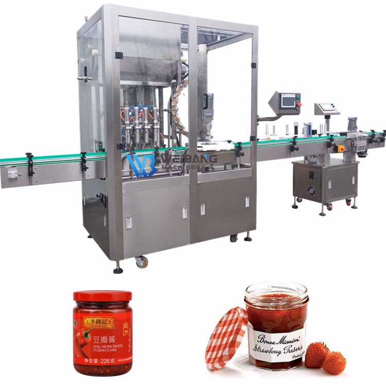 Fast Production Tomato Paste Production Line Rotary Sauce Bottling Liquid Filling Machine